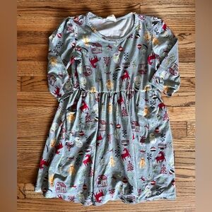 Emma & Elsa Christmas Kids Dress Sz 6x